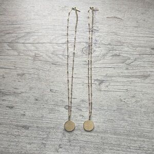 2 water Lilly Pendant Necklaces